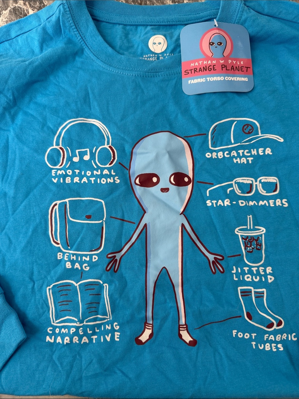 Men's Long Sleeve Tee in Bright Blue